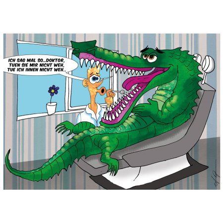 Terminkarte Motiv Krokodil